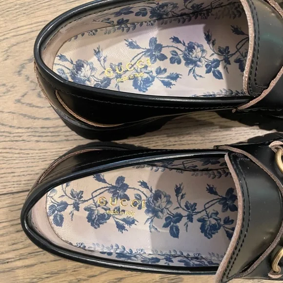 Gucci Shoes - Women's Lug Sole Horsebit Loafers - Picture 2 of 7